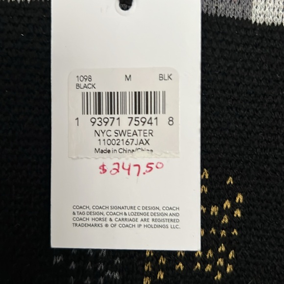 Coach NYC Jacquard Sweater - Picture 4 of 5